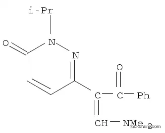 Molecular Structure of 560111-19-5 (3(2H)-Pyridazinone,6-[1-benzoyl-2-(dimethylamino)ethenyl]-2-(1-methylethyl)-)